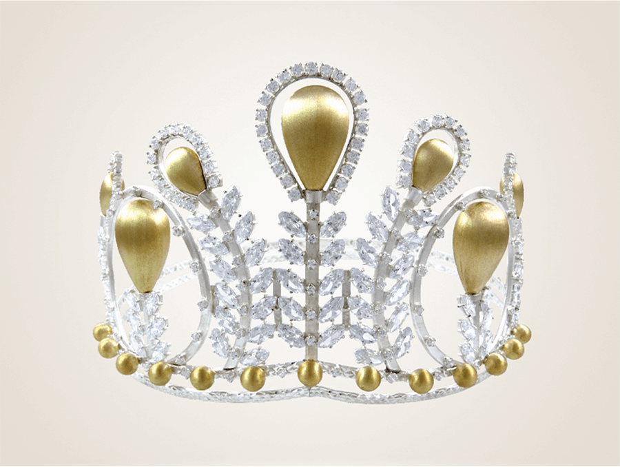 SILVER CROWN AND SWAROSKY